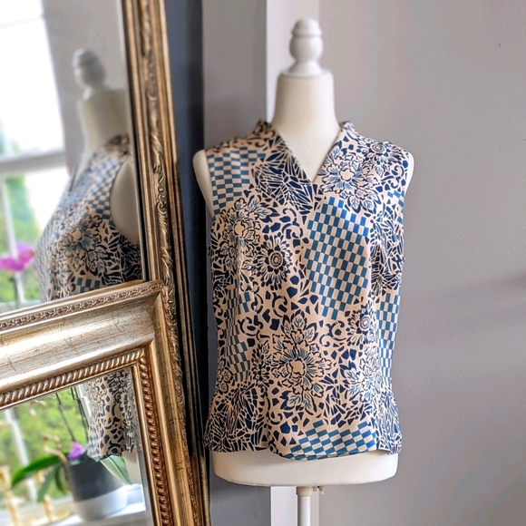 Couture Adrianna Papell 3Pc Cobalt Blue Silk Suit - Picture 4 of 13